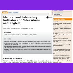 47. Medical and laboratory indicators of elder abuse and neglect